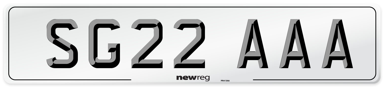 SG22 AAA Number Plate from New Reg